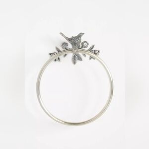 Anthropologie Everlee Towel Ring Silver